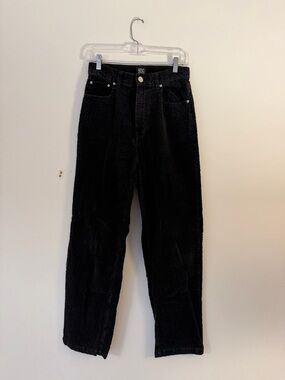 BDG Black Corduroy Straight-Leg Pants